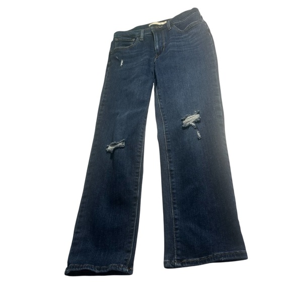 Levi’s 724 High Waist Straight Cropped Jeans Sz 27 - Picture 3 of 13